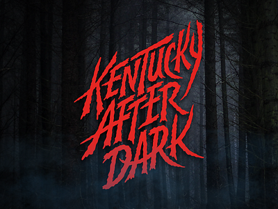 Kentucky After Dark blood bloody branding dark haunted horror kentucky lettering logo logotype scary slasher tourism typography
