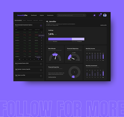 Beginner-Friendly Investment Dashboard branding dashboard design designer finance fintech graphic design illustration investment logo typography ui ux webapp website