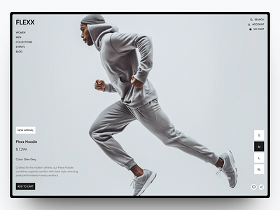 FLEXX - Sportswear Website Design athletics branding design fashion graphic design landing page shopify sportswear ui web design website