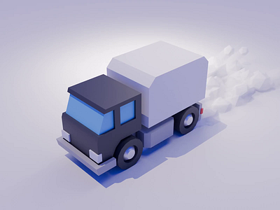Truck Animation Tutorial 3d animation blender car diorama illustration isometric lowpoly render truck tutorial