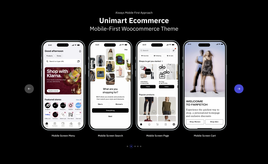 Unimart Ecommerce. Mobile-first woocommerce theme animation ecommerce icon animation isometric animation motion graphics ui ui animation webdesign