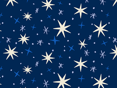 Stars at Night backwoods graphic design illustration minnesota minnesota sky north stars repeat pattern sky starry night stars at night surface design