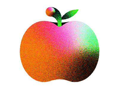 Apple apple fruit gradient grain illustration texture