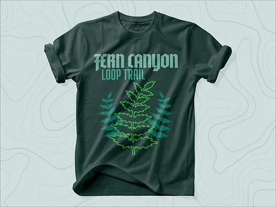 Fern Canyon Loop Trail: T-Shirt Design tshirt