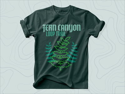 Fern Canyon Loop Trail: T-Shirt Design tshirt