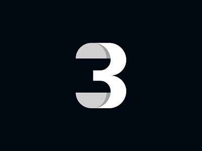 3 logo mark number numbers three