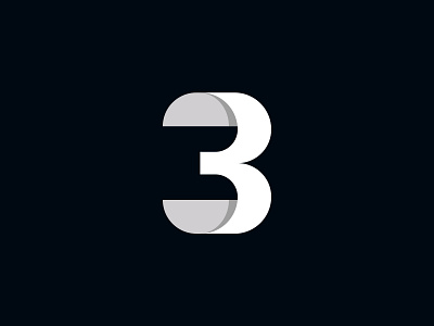 3 logo mark number numbers three