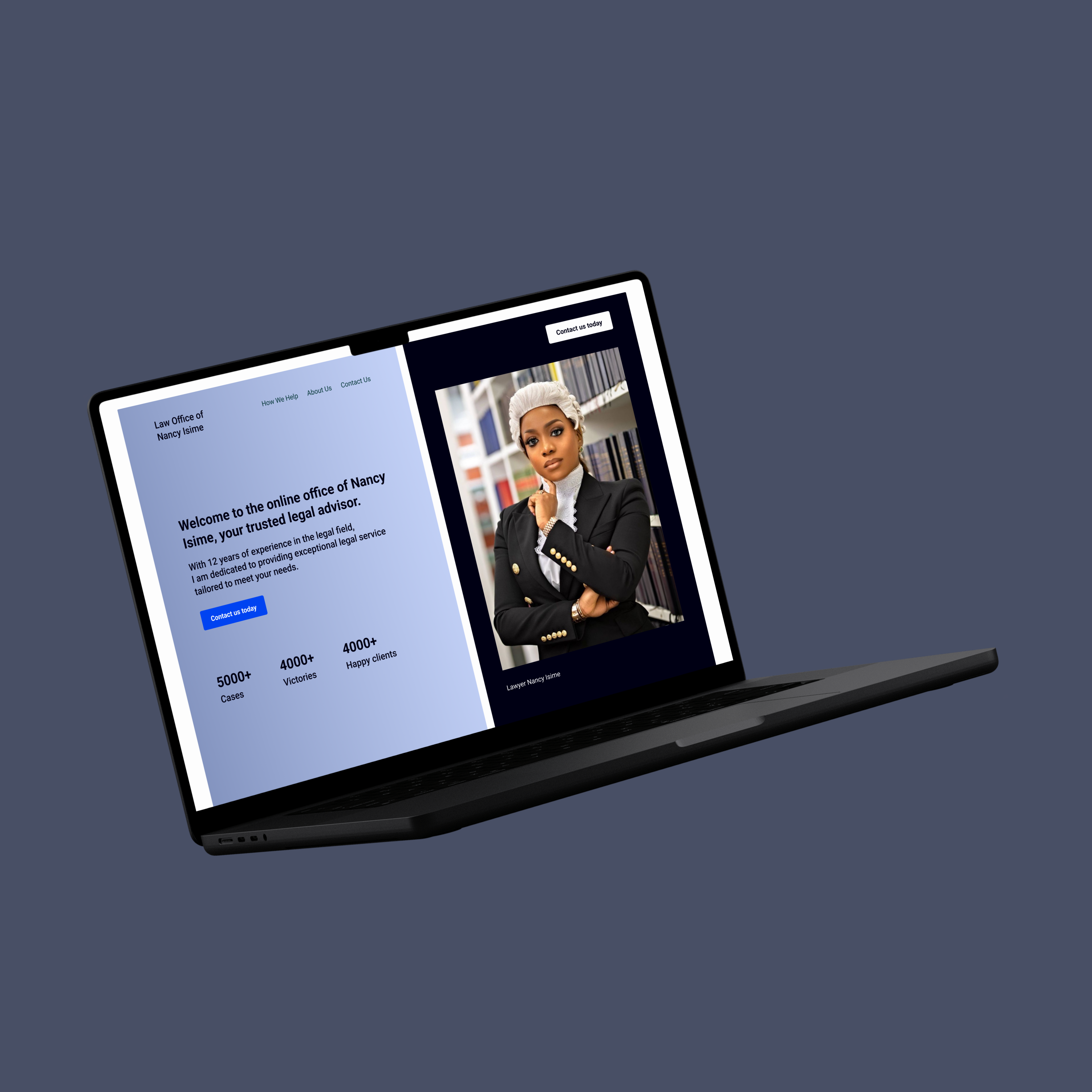 Nancy isime's landing page design figma landing page ui ux designer web design