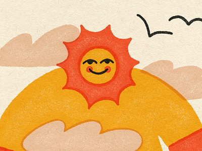☀️☀️☀️ art character drawing fun illustration procreate sun texture