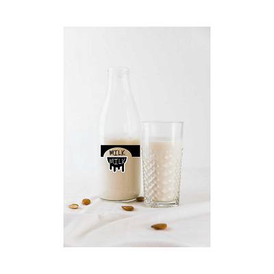 milk glass branding graphic design logo logomilk