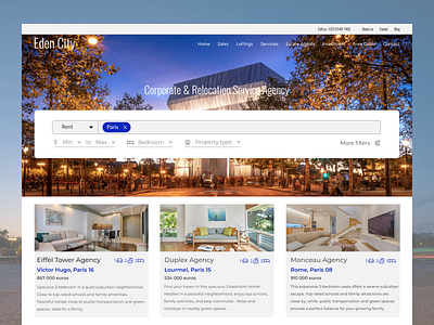 Real Estate Landing page | Daily UI Challenge #35 landing page ui ui design web design