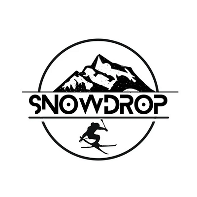 Logo for mountain ski company named snowdrop canva design graphic design illustration infinitepainter logo logodesign professionallogo