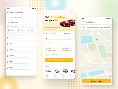 Car Booking App app ui booking car figma home page design mobile ui rental trip