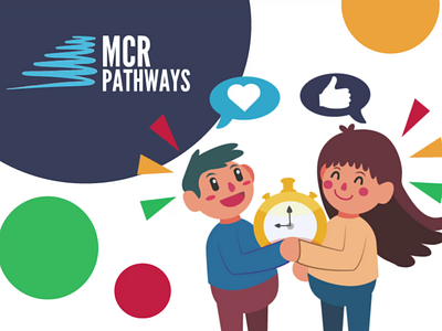MCR Pathways graphic design posters schools social media vectors