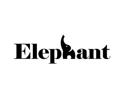 Elephant Wordmark Logo animal logo brand logo branding elephant word mark logo elephant wordmark logo graphic design logo logo design minimal logo design minimalist word mark wordmark wordmark logo