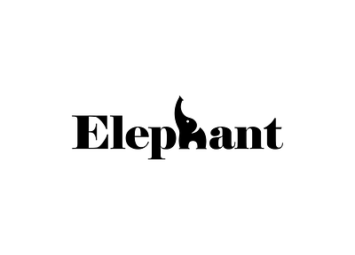 Elephant Wordmark Logo animal logo brand logo branding elephant word mark logo elephant wordmark logo graphic design logo logo design minimal logo design minimalist word mark wordmark wordmark logo