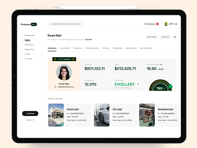 Loan Dashboard - Banking and Finance app bank borrow car loan design ecommerce finance graphic design ios ipad loan loan calculatior mortgage product design repayment