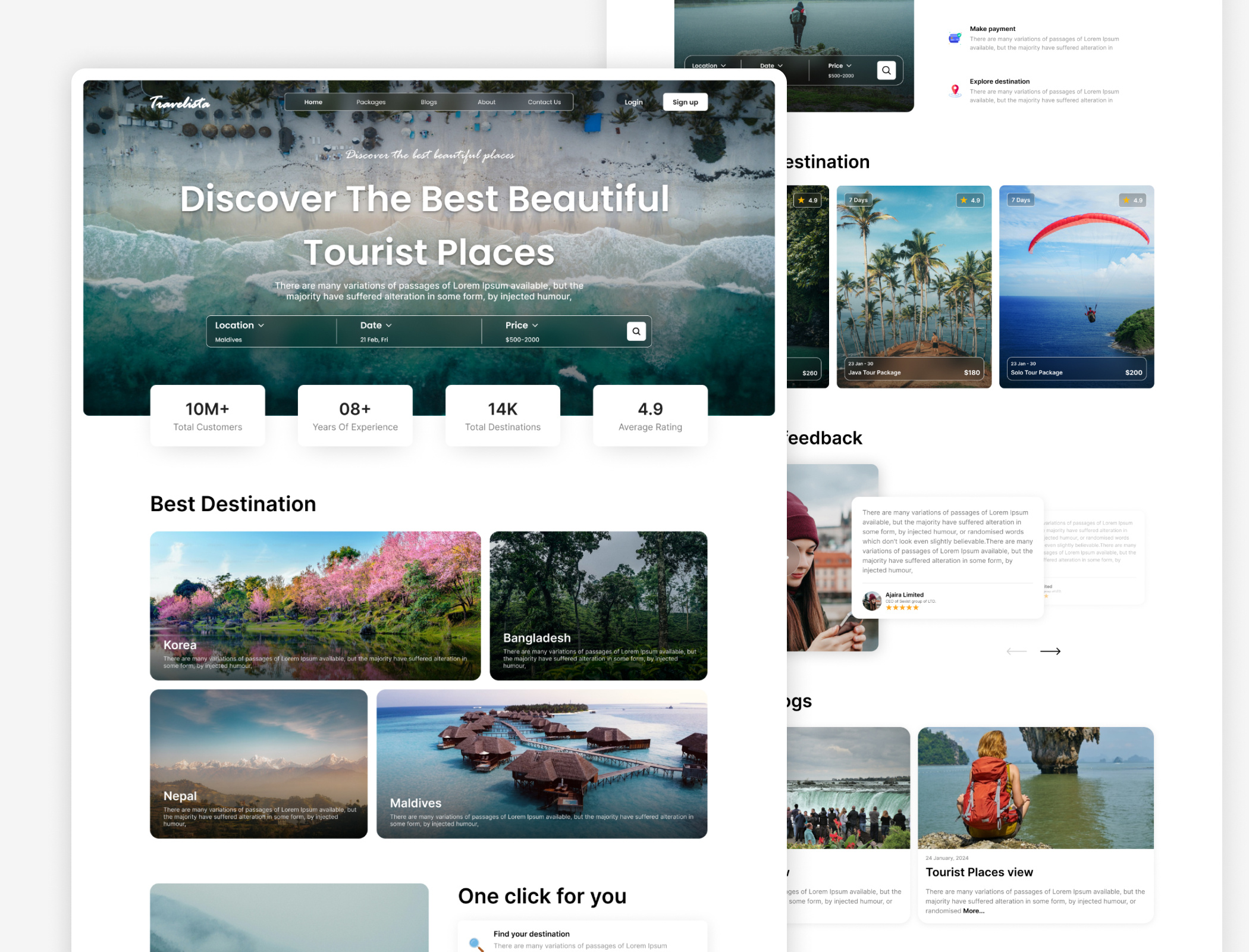 Travel landing page ui design branding creative design creative landing page design design design principle design thinking graphic design landing page design travel landing page travel website travel website design ui uiux uiux design user experience user interface visual design visualization