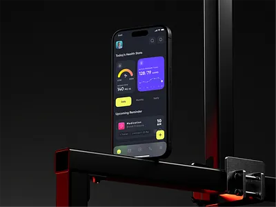 Wellness Monitor Health Tracking Metrics Simplified Mobile App digitalhealth health healthmonitor medicalapp mobile app ui uiux ux