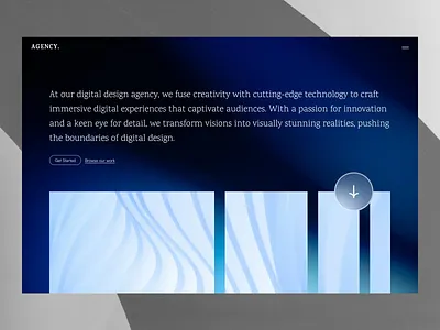 Agency website design agency design digital gradient landing page portfolio studio ui ux web web design website website design
