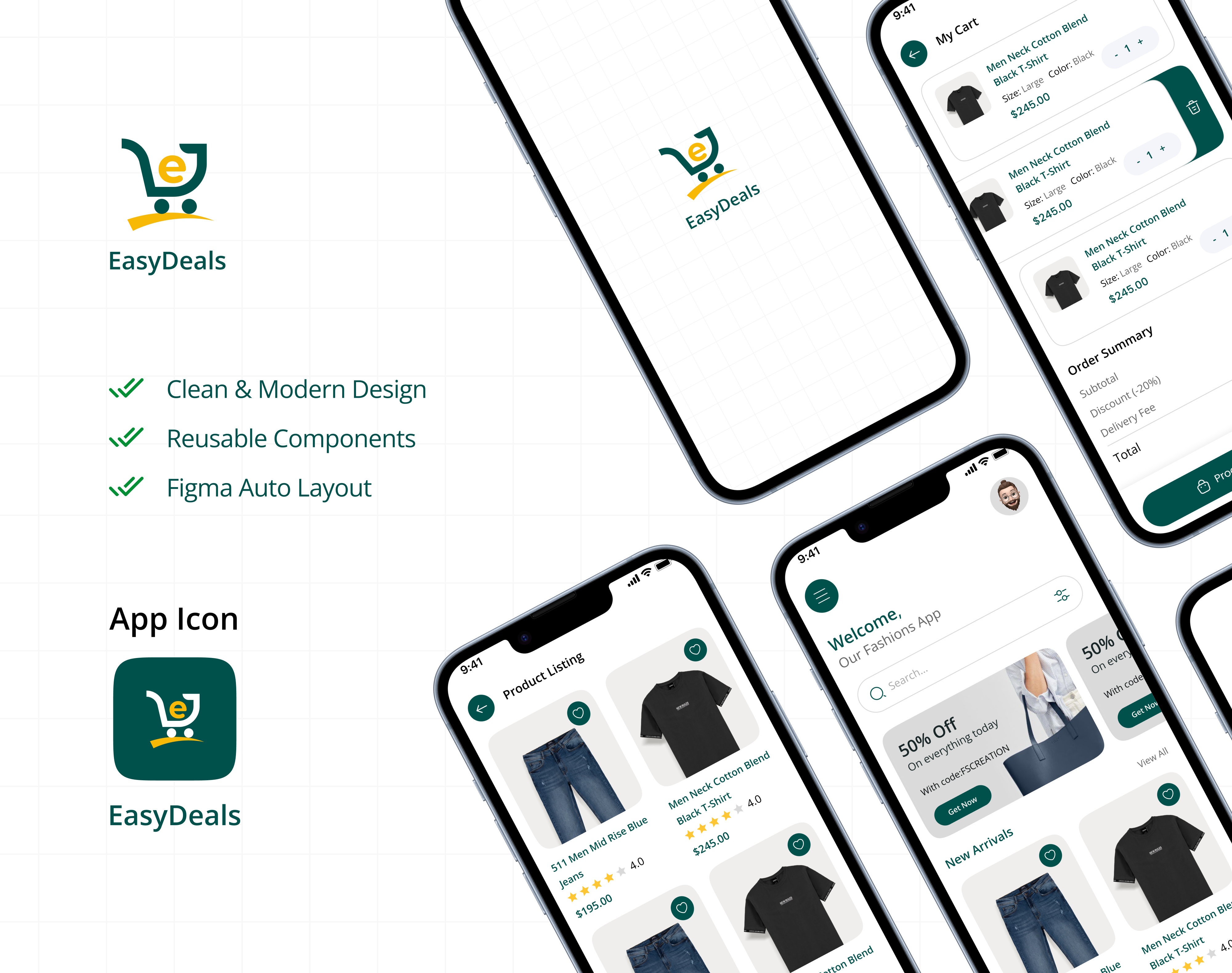 EasyDeals E-Commerce app ui #daily_ui appdesign branding design digitaldesign ecommerceplatform ecommerceui mobile mobileappdesign onlineshopping productdesign shoppingapp ui uiinspiration userexperience