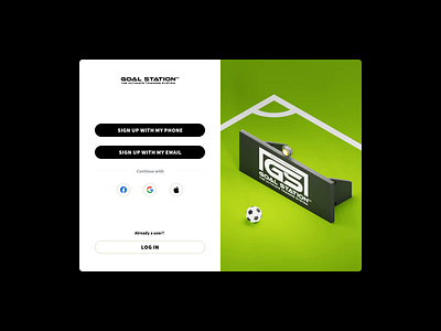 Football Training Tablet Application - Sign Up with phone application design football signup sport tablet ui ux