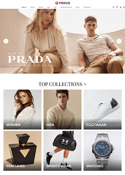 E-commerce ecommerce fashion landing page shopping ui