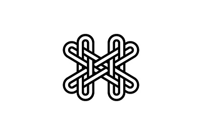 Xh Hx Monogram Logo abstract