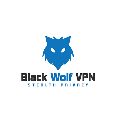 Security Logo - VPN Logo for Black Wolf VPN branding graphic design logo logo design logo mark logodesign logotype minimal minimalist logo modern logo privacy logo security logo virtual private network logo vpn logo