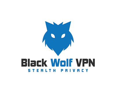 Security Logo - VPN Logo for Black Wolf VPN branding graphic design logo logo design logo mark logodesign logotype minimal minimalist logo modern logo privacy logo security logo virtual private network logo vpn logo