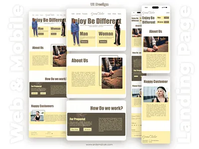 Grand Tailor Web & Mobile Design app design design mobile design private tailor tailor ui ui design web web design