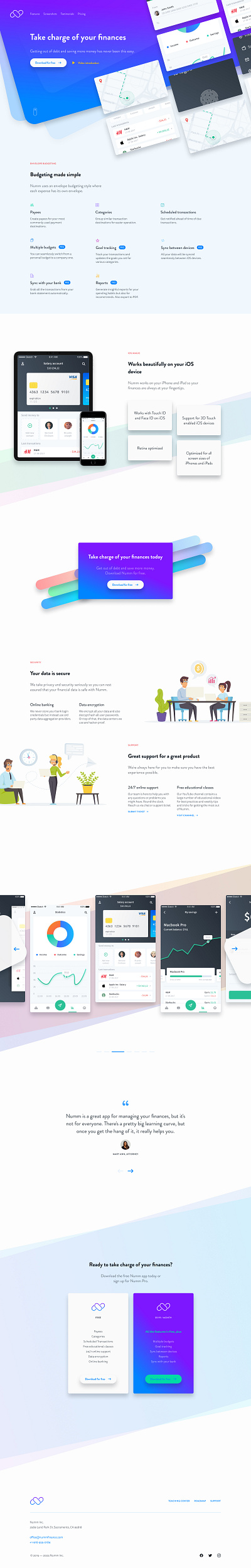 Budgeting app - landing page graphic design landing page logo ui