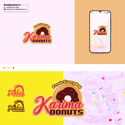 Karima Donuts brand branding donuts eat eyecathing logo food food logo logo logo donuts modern modern logo unique unique logo vector