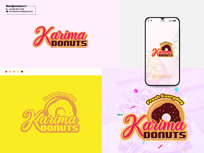 Karima Donuts brand branding donuts eat eyecathing logo food food logo logo logo donuts modern modern logo unique unique logo vector