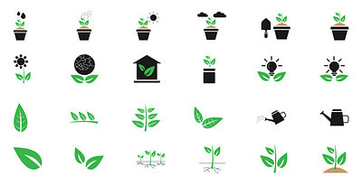 Plant flat icon branding color icon flat icon graphic design green icon icon icons logo plant icon