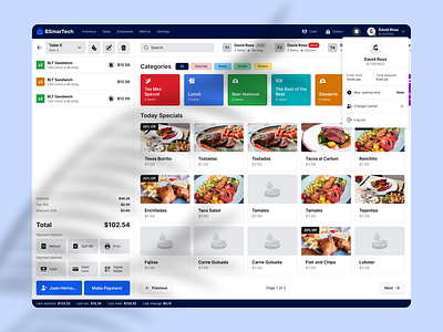 Point of Sale - System for Restaurant branding company corporative creative design inspiration interface ipad point of sale pos restaurant sale shop tablet ui