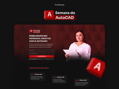 Semana do AutoCAD | Landing Page figma framer landing page ui ui design uiux webdesign