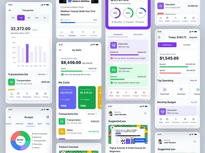 Mobile App Screen Design - Droit UI app app design app screen app screen design apps colorful design components design system figma design system mobile mobile app mobile app screen mobile screen ui ui design uiux ux