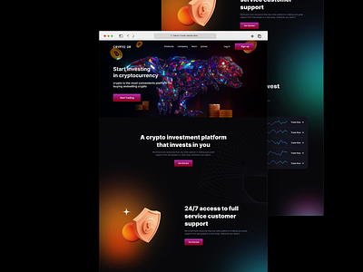 crypto currency website ux ui design 3d animation crypto currency landing crypto landing page crypto full website design illustration landing page crypto motion graphics nft landing page nft landing page ux ui nft page saas web ui user interface ux ui web