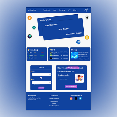 Walletpluse : Get Updates , Trade And Store Your Assets. Design crypto crypto wallet website crypto wallet website design crypto website design design new trend new website design trend ui design ux design wallet walletpluse web design webdesign trend website websitedesign