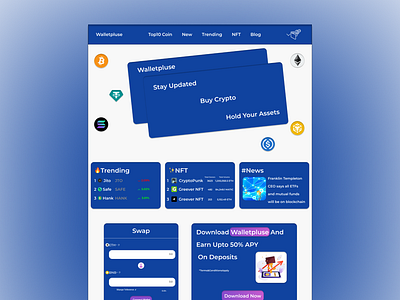 Walletpluse : Get Updates , Trade And Store Your Assets. Design crypto crypto wallet website crypto wallet website design crypto website design design new trend new website design trend ui design ux design wallet walletpluse web design webdesign trend website websitedesign