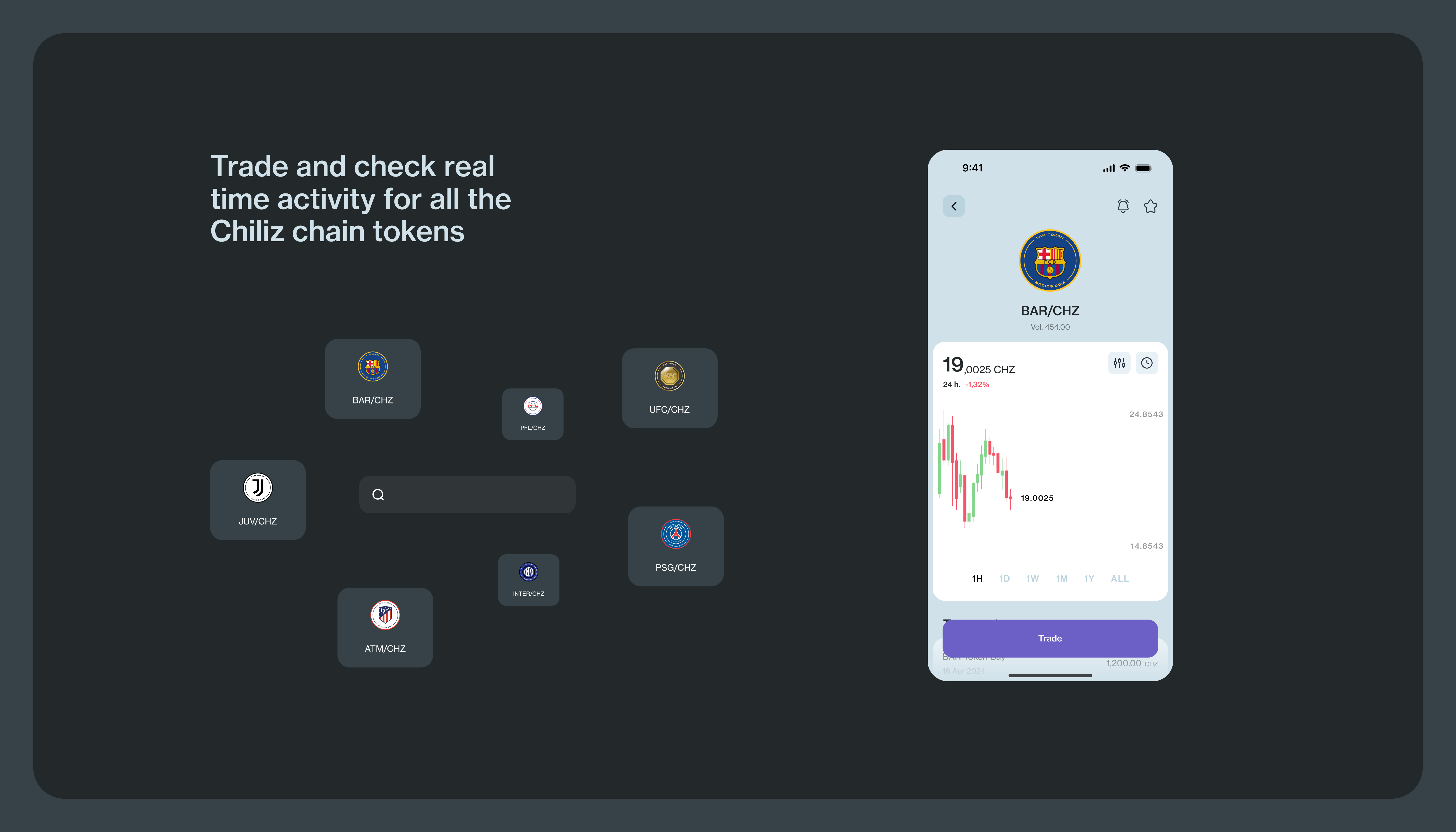 Chiliz Tokens App Concept app app design chiliz crypto design interaction mobile phone ui ui design ux