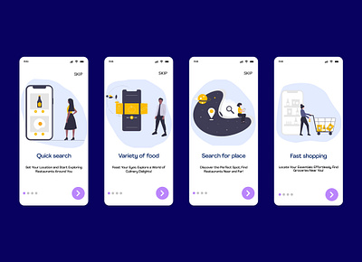 Onboarding Screens app mobile ui