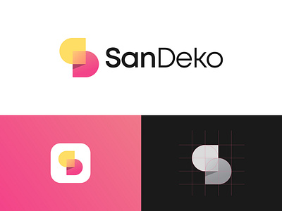 SanDeko S & D letter overlaping gradient colorful logo design abstract app icon branding business logo creative d logo fiverr gradient lettermark logo logodesign modern logo overlap s d logo s logo tech crypto upwork website logo wordmark yellow red color