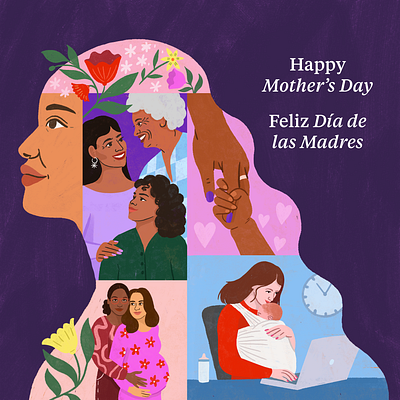 Walgreens Mother's Day client work flowers happy mothers day illustration mama mother mothers day oregon portland walgreens woman