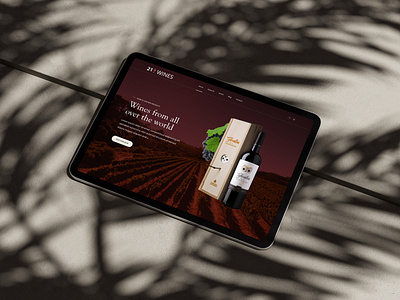 Wine Shop Landing Page branding graphic design motion graphics ui