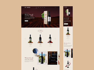 Wine Shop Landing Page art creative design ui user experience ux