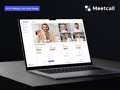 Meetcall Conference WebApp | UI UX Case Study app case study case study confernce webapp dashboard case study dashboard design dashboard ui design landing page design meeting app ui ui design ui ux user experience user interface ux ux design video app design video call app video conference app webapp case study webapp design