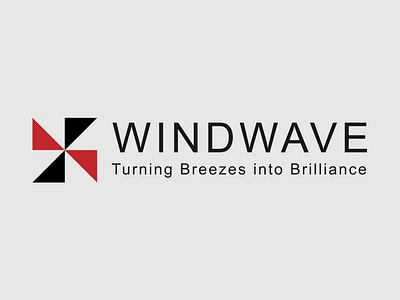 WIND WAVES COMPANY LOGO adobe illustrator adobe photoshope branding company logo emblem logo graphic design illustration logo logo creation logo design minimal logo tech logo typography vector w logo windmill logo