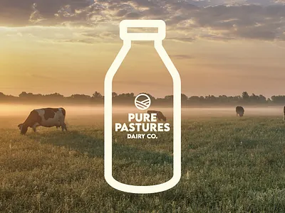 Pure Pastures Dairy Company cheese dairy logo milk
